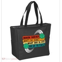 Whose Serve Who Are You People Pickleball Player Tote Bag thumb 2