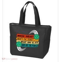 Whose Serve Who Are You People Pickleball Player Tote Bag thumb 3
