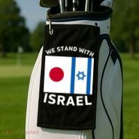 We Stand With Israel Golf Towel thumb 2