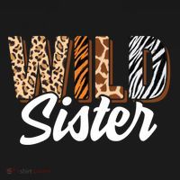 Wild Sister Zoo Born Two Be Wild Bgiftday Safari Jungle Animal Gift USA-Made Doggie Bandana thumb 2