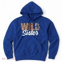 Wild Sister Zoo Born Two Be Wild Bgiftday Safari Jungle Animal Gift Hoodie thumb 0