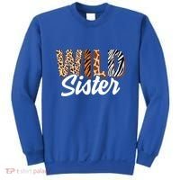 Wild Sister Zoo Born Two Be Wild Bgiftday Safari Jungle Animal Gift Sweatshirt thumb 0