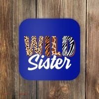Wild Sister Zoo Born Two Be Wild Bgiftday Safari Jungle Animal Gift Coaster thumb 0