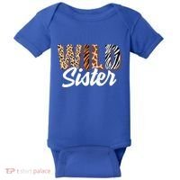 Wild Sister Zoo Born Two Be Wild Bgiftday Safari Jungle Animal Gift Baby Bodysuit thumb 0