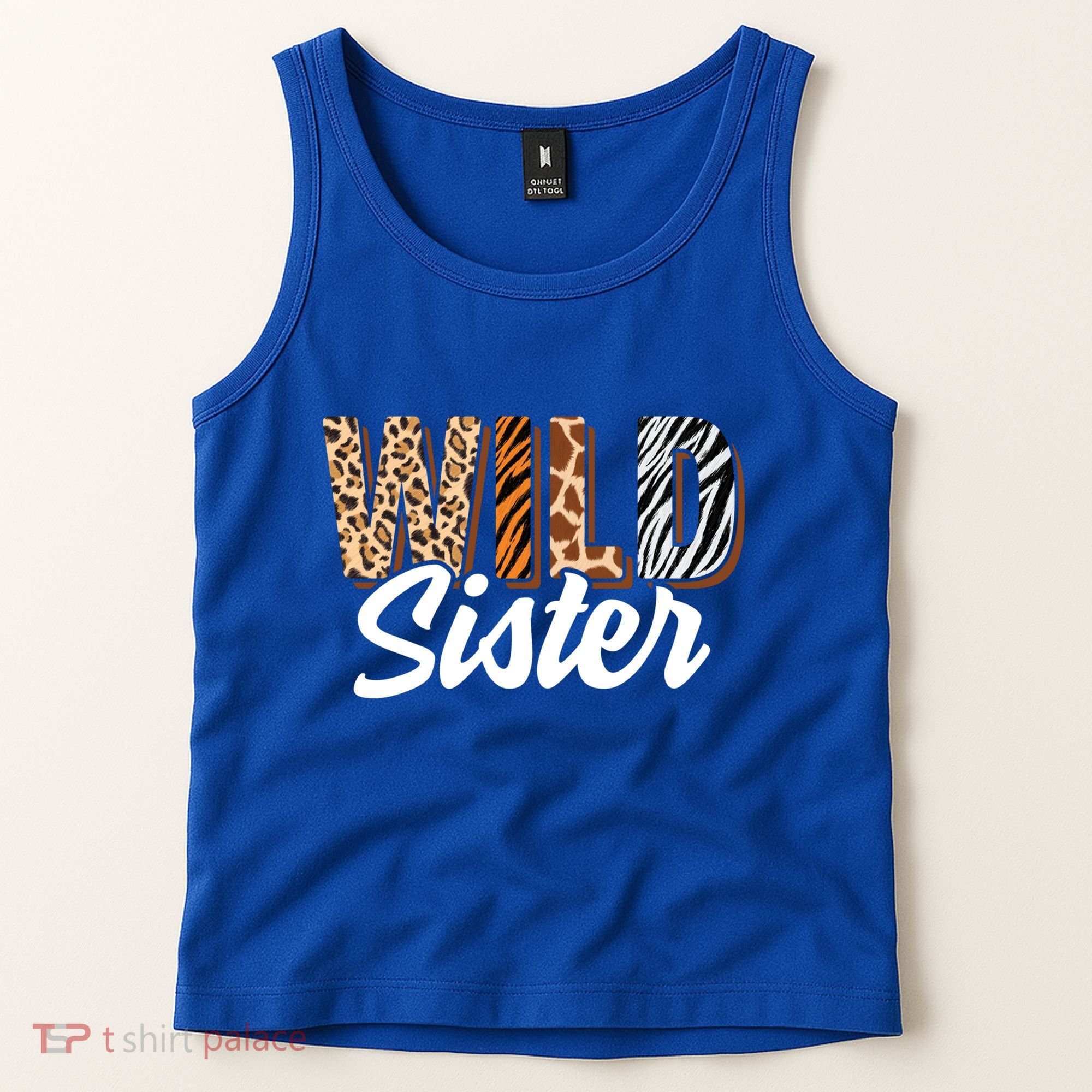 Wild Sister Zoo Born Two Be Wild Bgiftday Safari Jungle Animal Gift Tank Top