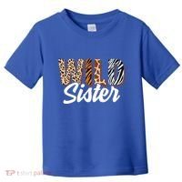 Wild Sister Zoo Born Two Be Wild Bgiftday Safari Jungle Animal Gift Toddler T-Shirt thumb 0