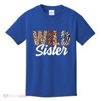 Wild Sister Zoo Born Two Be Wild Bgiftday Safari Jungle Animal Gift Kids T-Shirt thumb 0