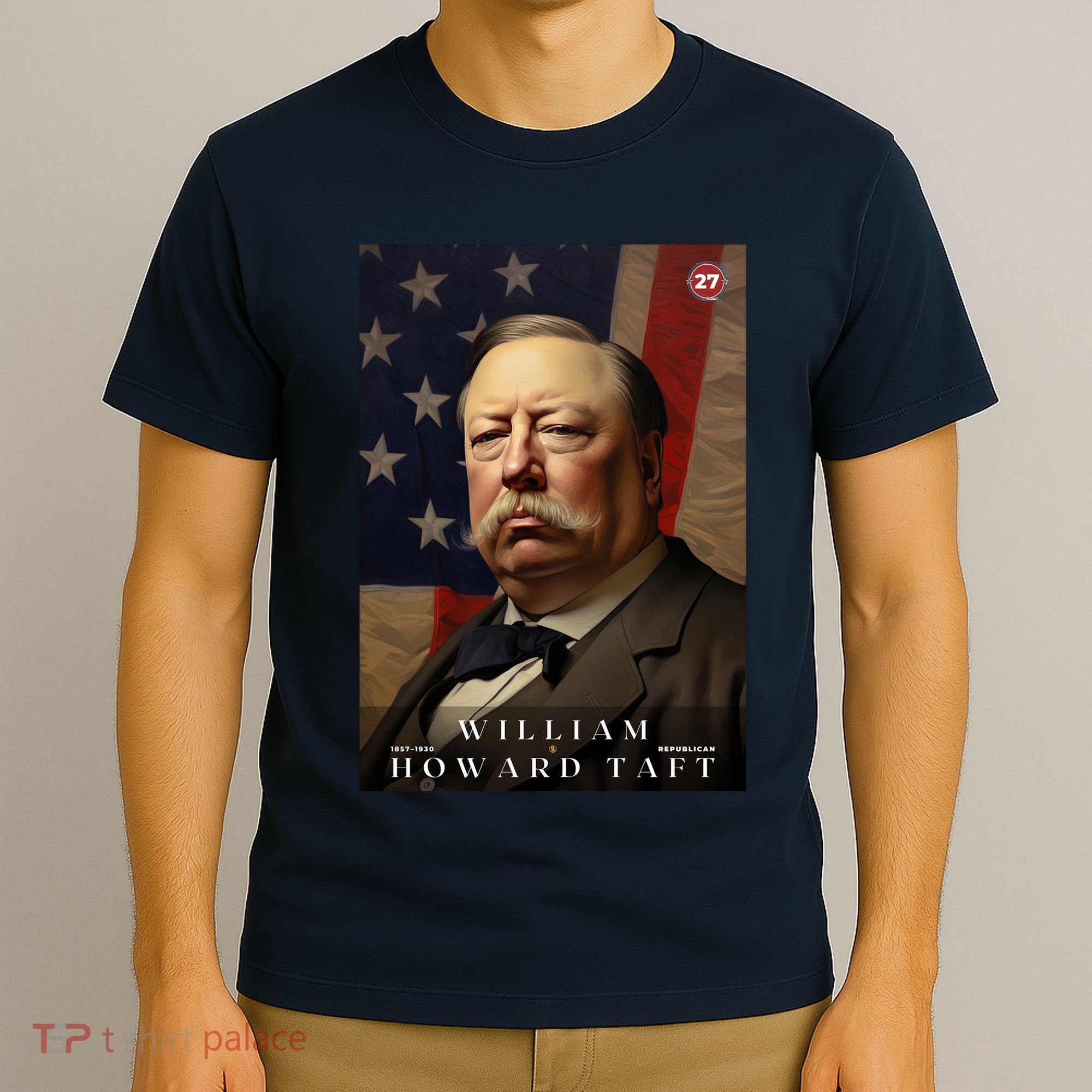 William Taft 27th President Of The United States Portrait T-Shirt