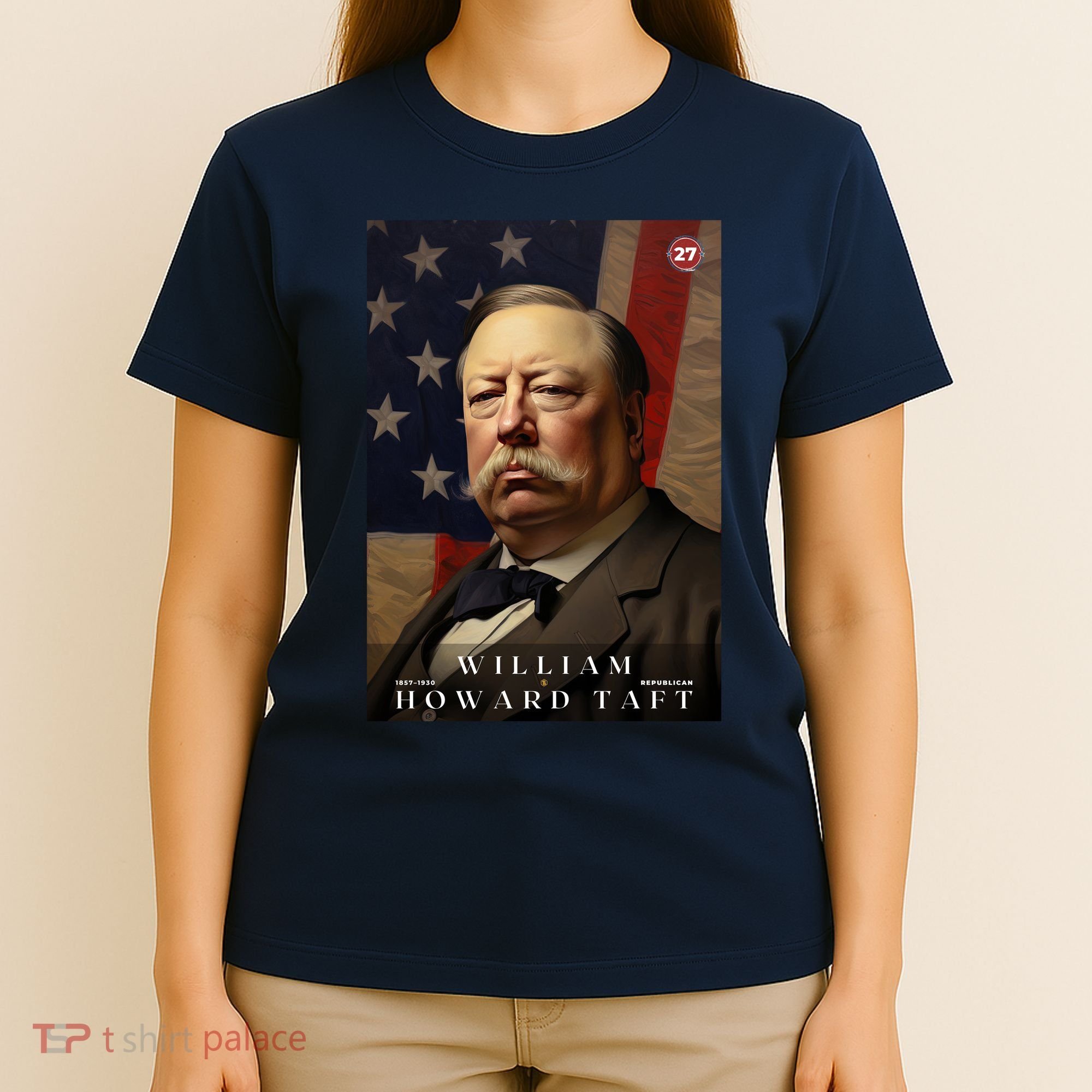 William Taft 27th President Of The United States Portrait T-Shirt