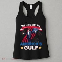 Welcome To AmericaS Gulf Mexico Funny President Trump Women's Tank Top thumb 3