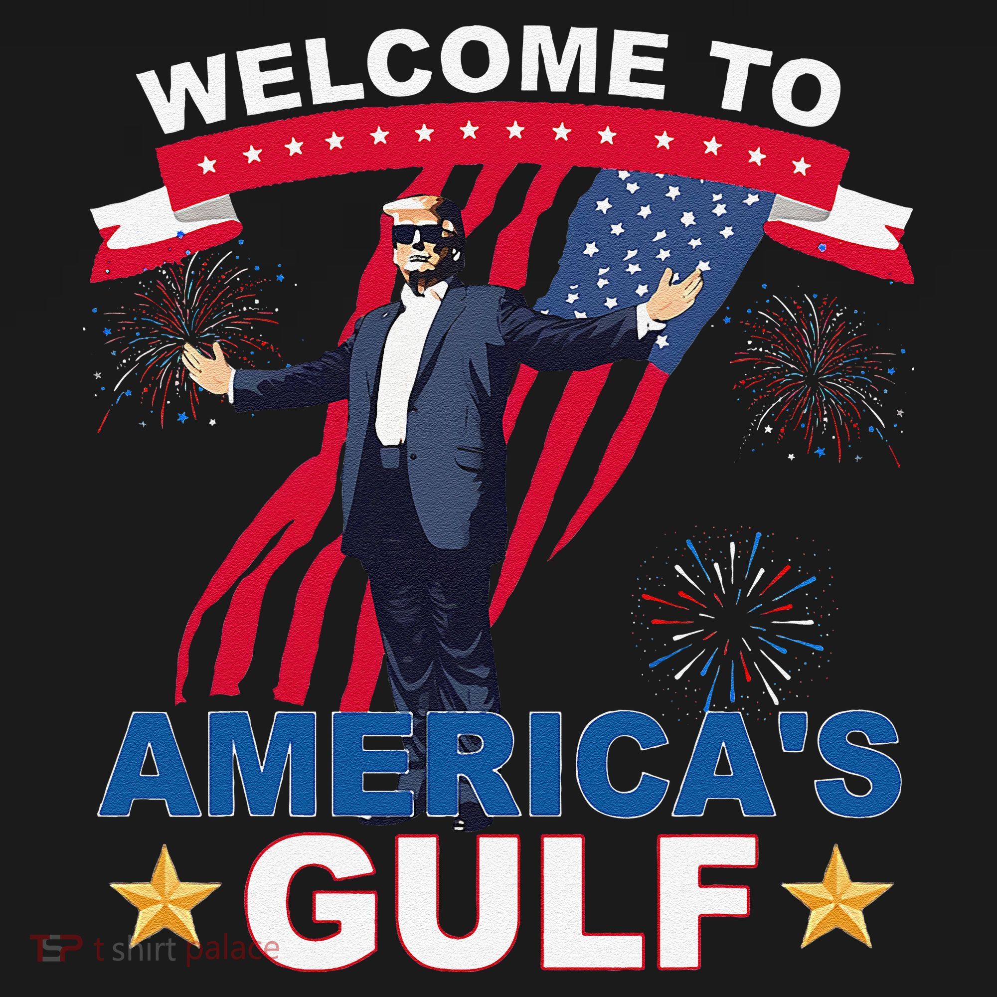Welcome To AmericaS Gulf Mexico Funny President Trump Women's Tank Top