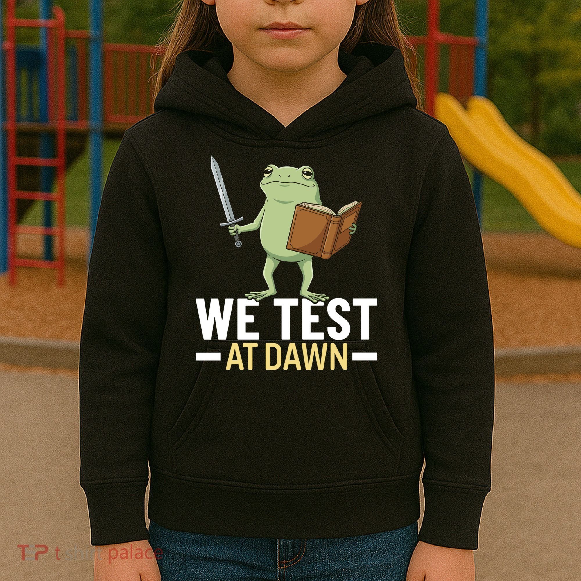 We Test At Dawn Kids Hoodie