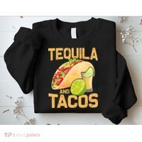 Womens Tacos And Tequila Funny Cinco De Mayo Sweatshirt thumb 2