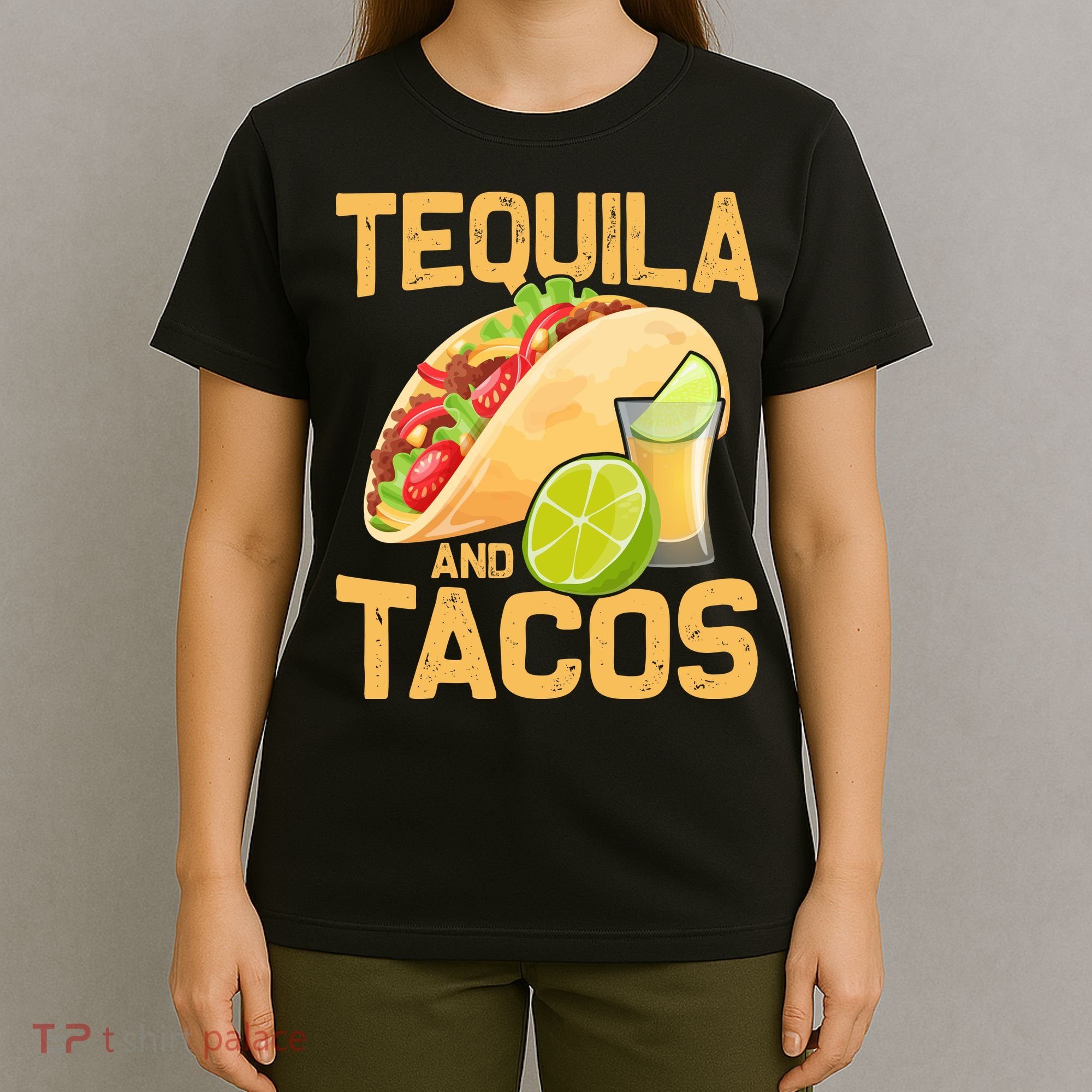 Womens Tacos And Tequila Funny Cinco De Mayo T-Shirt