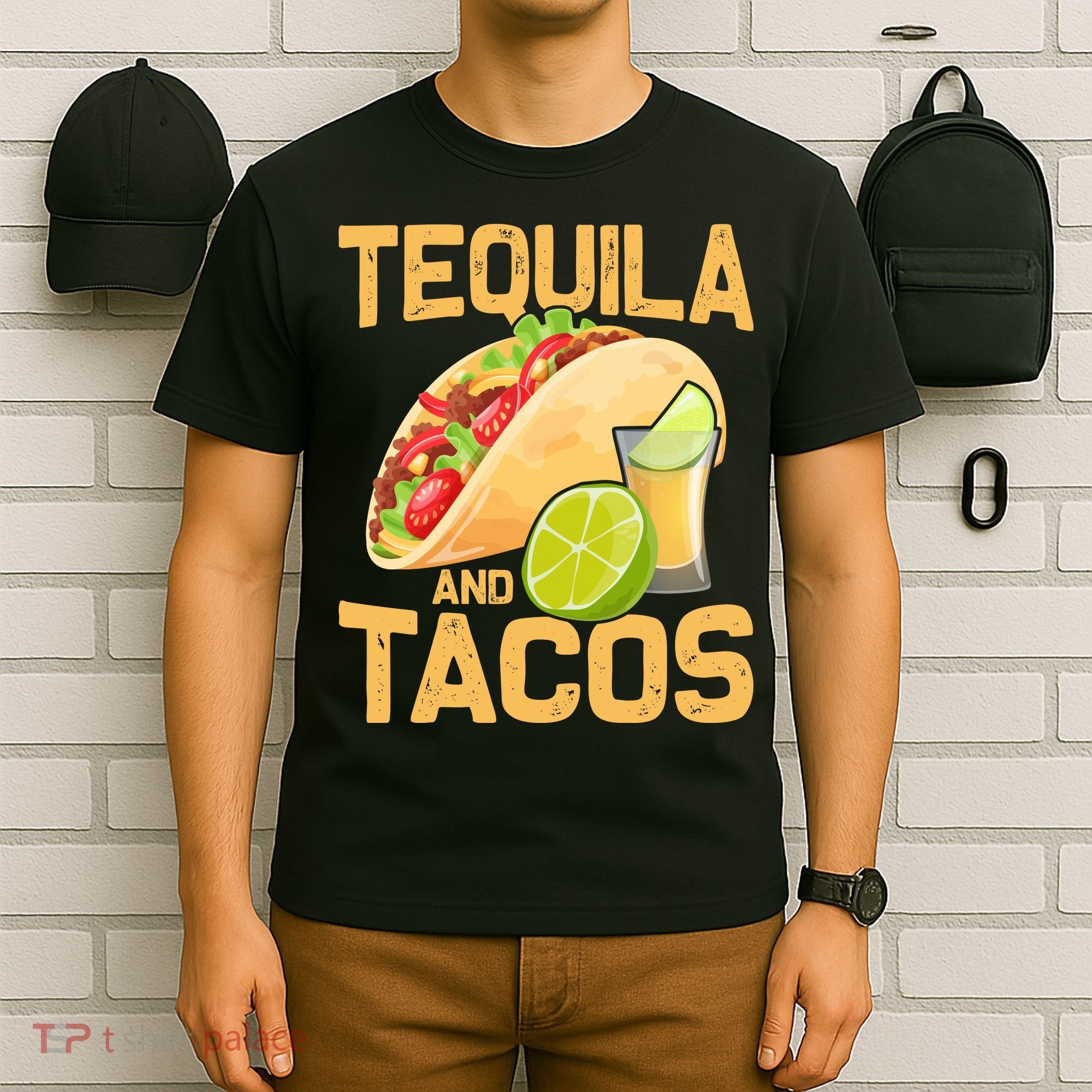 Womens Tacos And Tequila Funny Cinco De Mayo T-Shirt