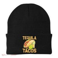 Womens Tacos And Tequila Funny Cinco De Mayo Beanie thumb 0