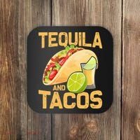 Womens Tacos And Tequila Funny Cinco De Mayo Coaster thumb 0