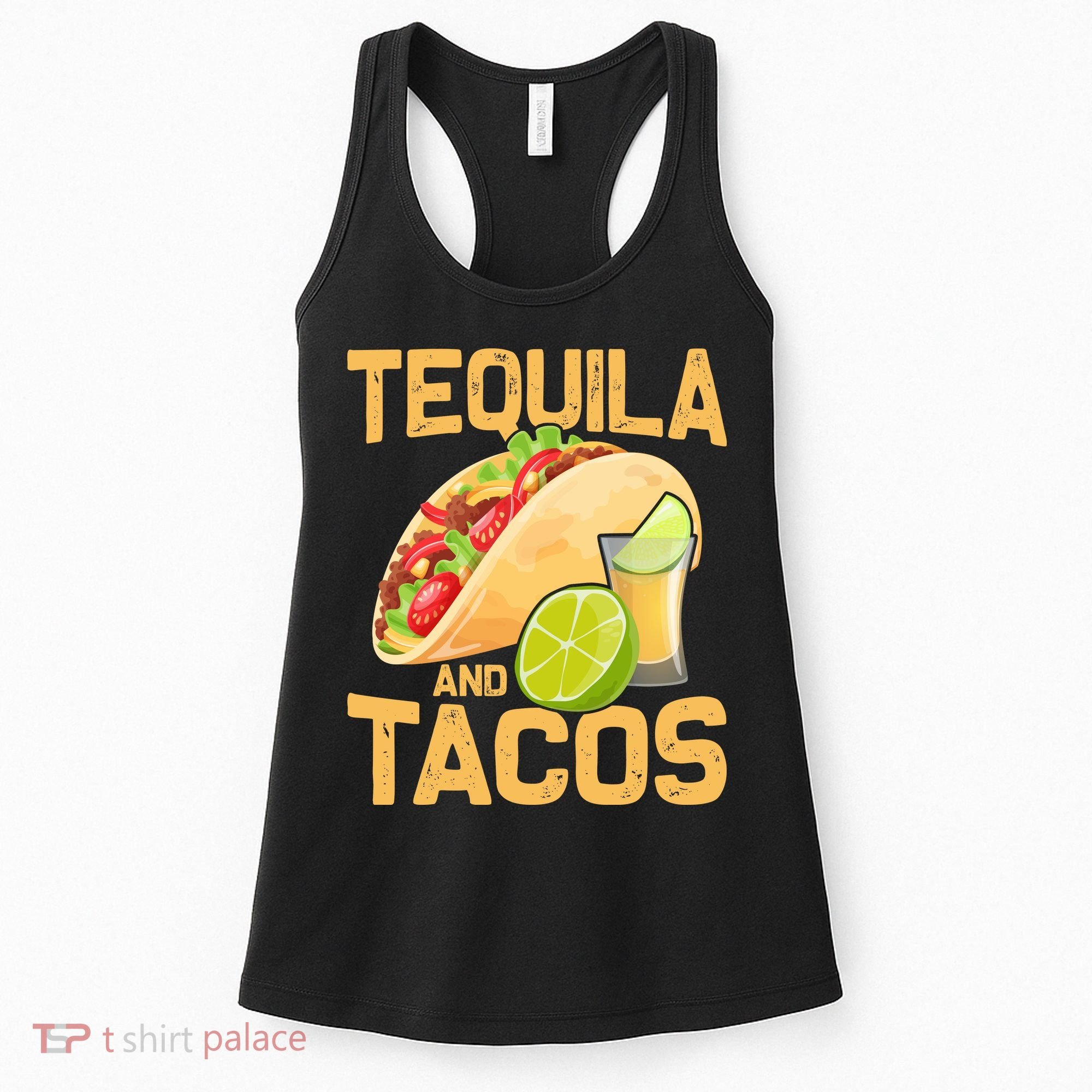 Womens Tacos And Tequila Funny Cinco De Mayo Women's Tank Top