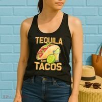 Womens Tacos And Tequila Funny Cinco De Mayo Women's Tank Top thumb 2