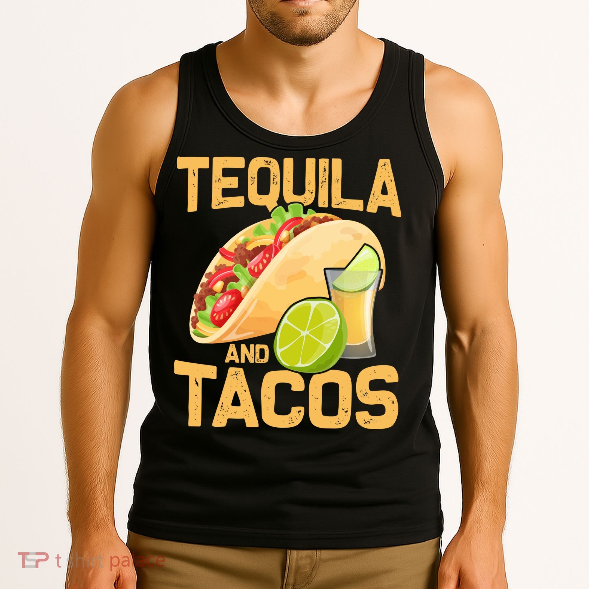 Womens Tacos And Tequila Funny Cinco De Mayo Tank Top