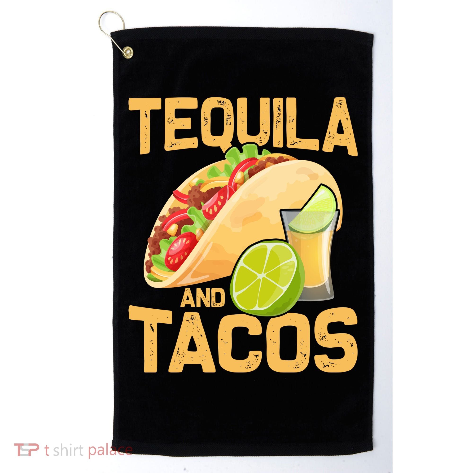 Womens Tacos And Tequila Funny Cinco De Mayo Golf Towel