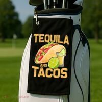 Womens Tacos And Tequila Funny Cinco De Mayo Golf Towel thumb 2