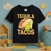 Womens Tacos And Tequila Funny Cinco De Mayo Toddler T-Shirt thumb 3