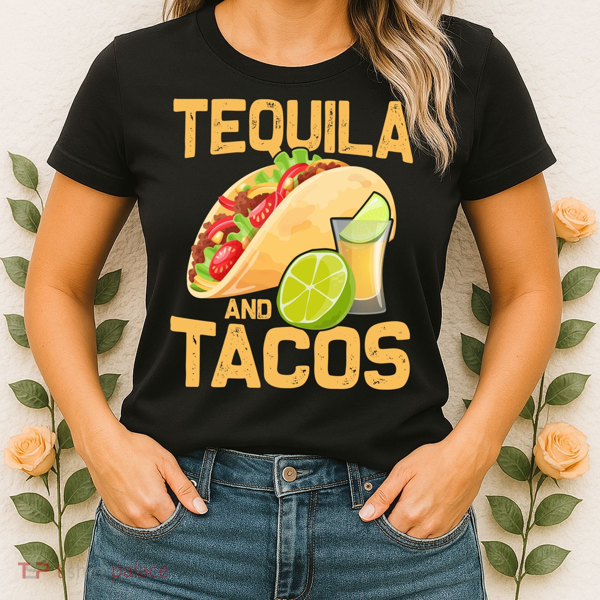 Womens Tacos And Tequila Funny Cinco De Mayo Women's T-Shirt