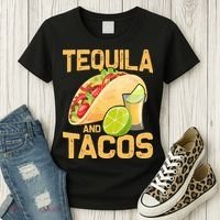 Womens Tacos And Tequila Funny Cinco De Mayo Women's T-Shirt thumb 3