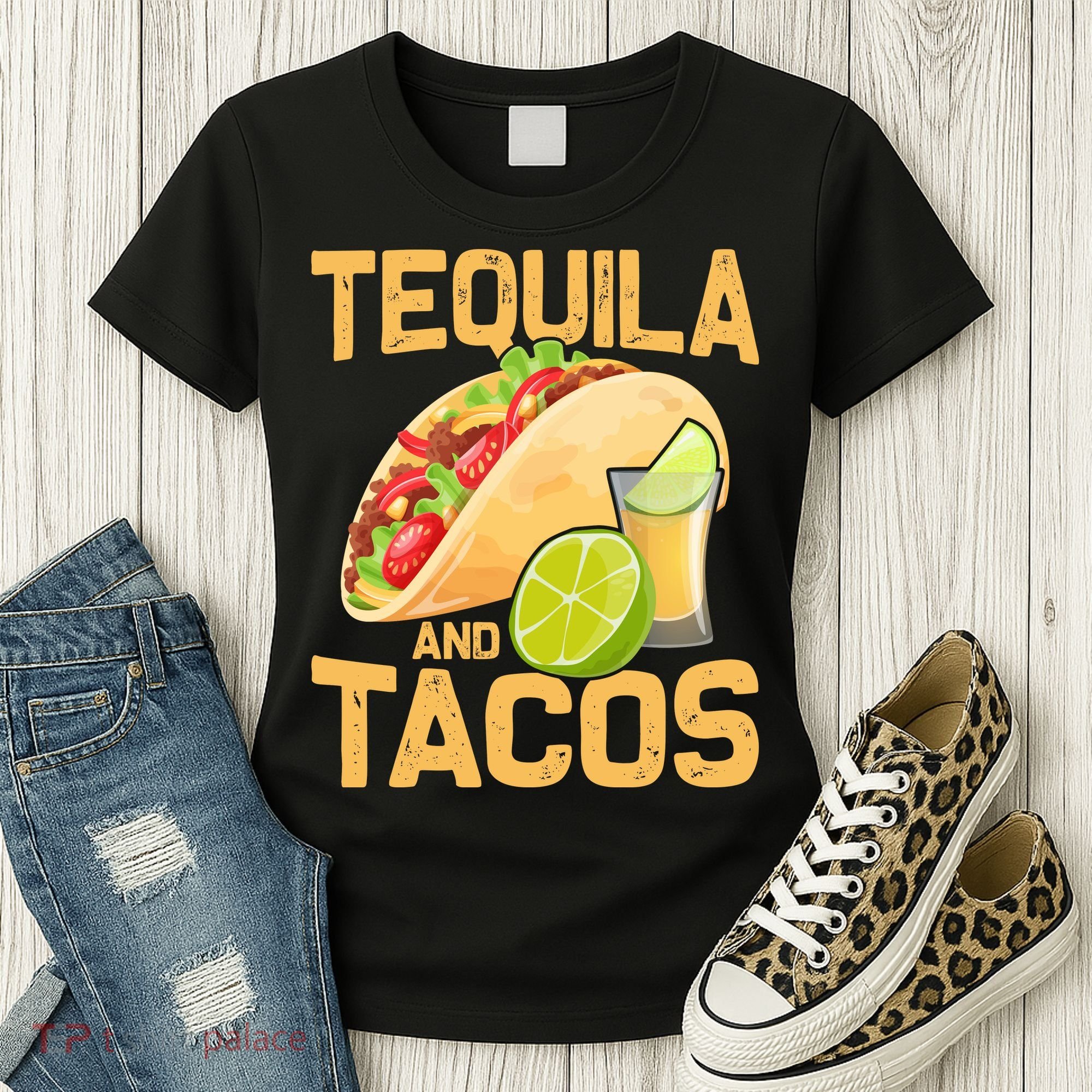 Womens Tacos And Tequila Funny Cinco De Mayo Women's T-Shirt