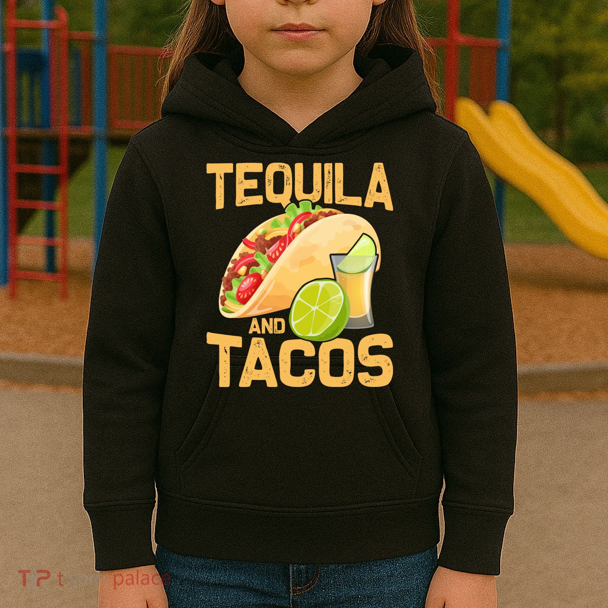 Womens Tacos And Tequila Funny Cinco De Mayo Kids Hoodie