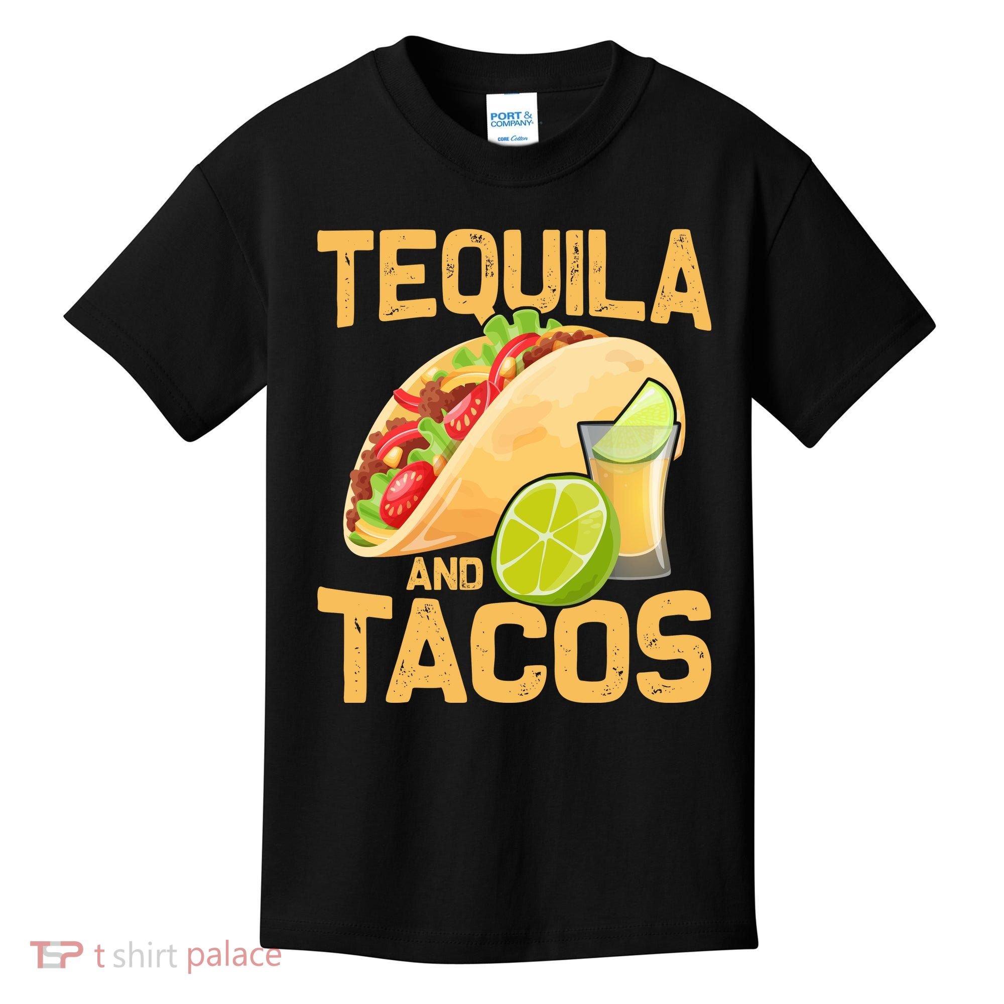 Womens Tacos And Tequila Funny Cinco De Mayo Kids T-Shirt