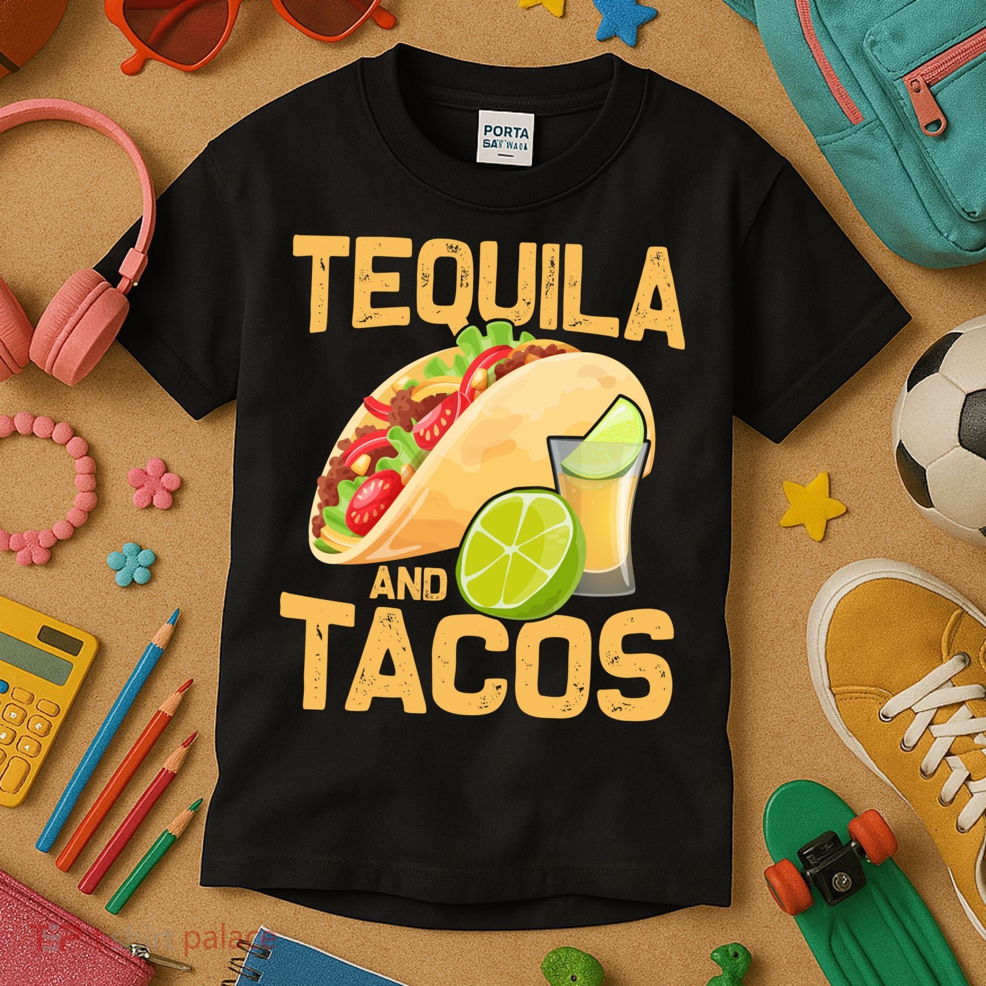 Womens Tacos And Tequila Funny Cinco De Mayo Kids T-Shirt