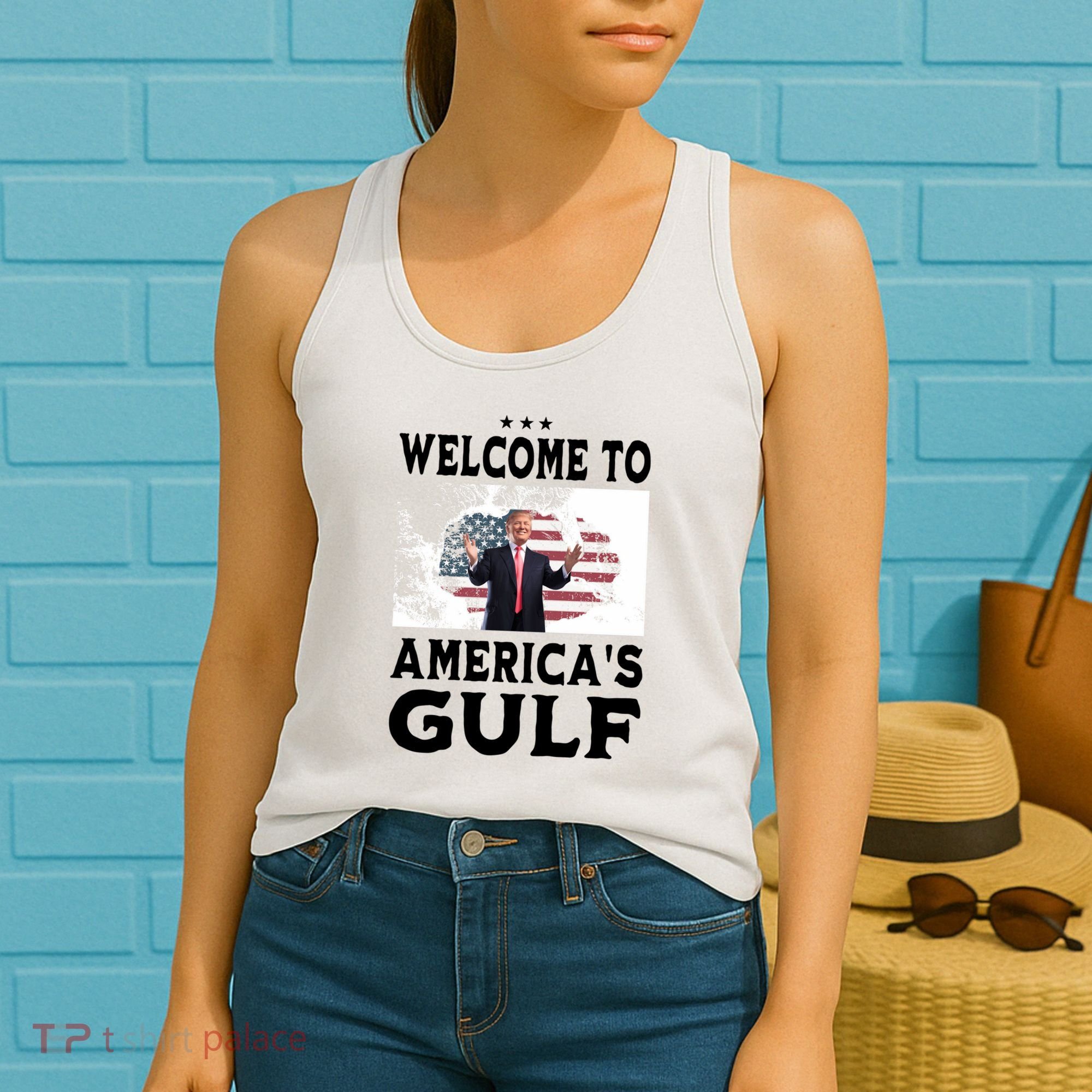 Welcome To Americas Gulf Donald Trump Women's Tank Top