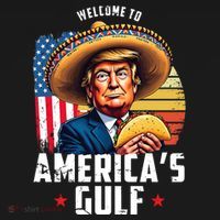 Welcome To Americas Gulf Funny Donald Trump Ornament thumb 1