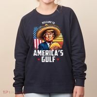 Welcome To Americas Gulf Funny Donald Trump Women's Sweatshirt thumb 0