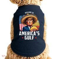 Welcome To Americas Gulf Funny Donald Trump Doggie Tank thumb 0