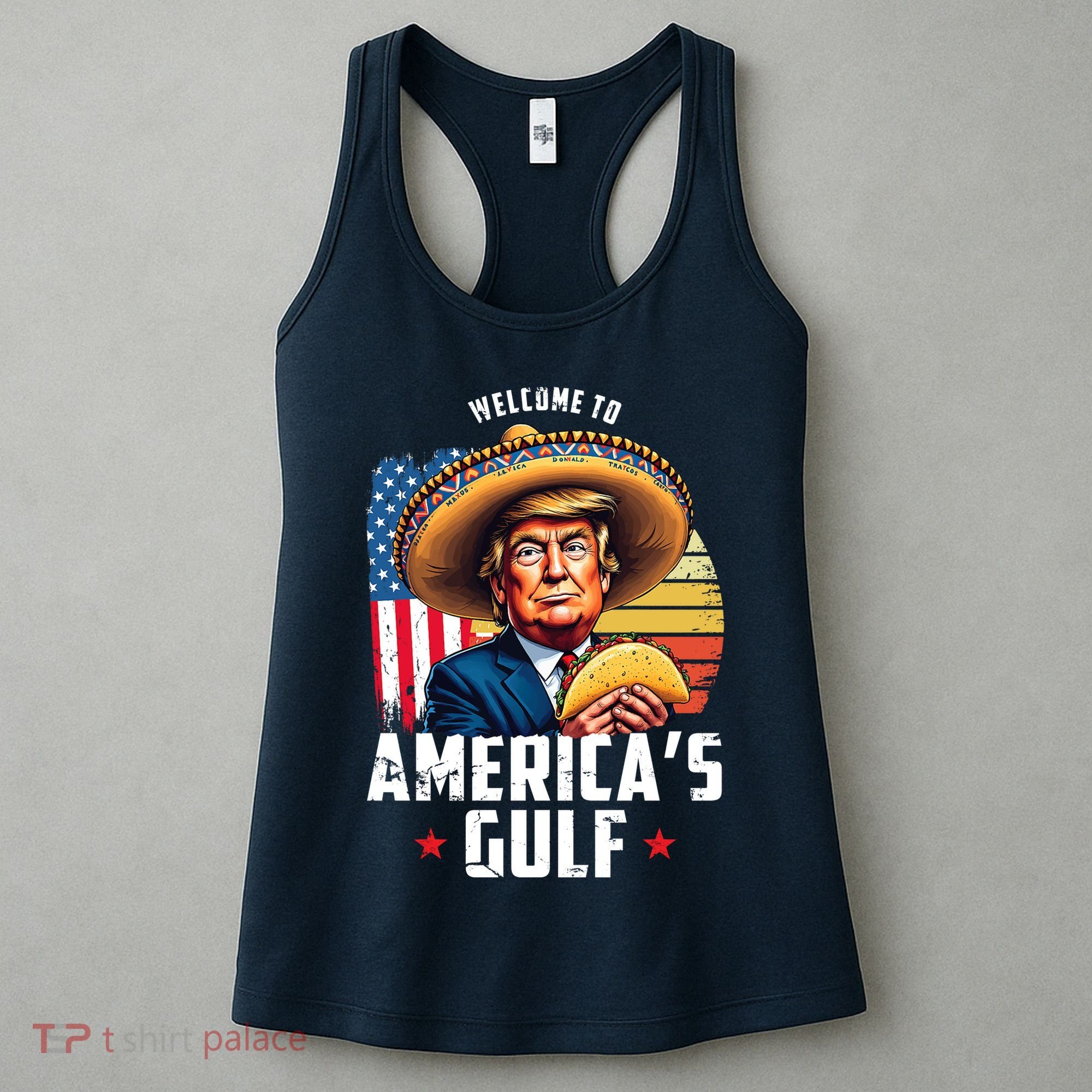 Welcome To Americas Gulf Funny Donald Trump Women's Tank Top