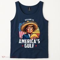 Welcome To Americas Gulf Funny Donald Trump Tank Top thumb 2