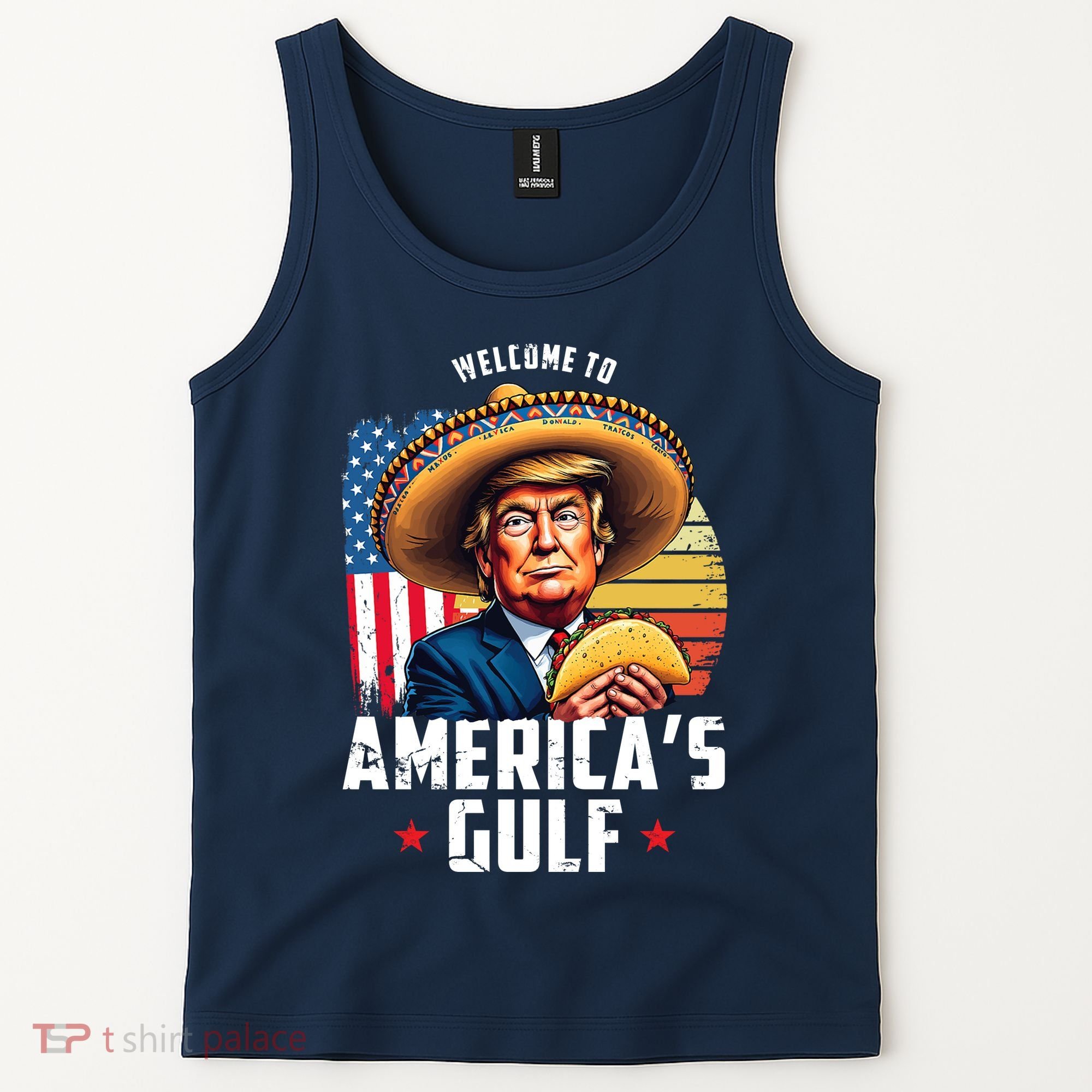 Welcome To Americas Gulf Funny Donald Trump Tank Top