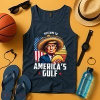 Welcome To Americas Gulf Funny Donald Trump Tank Top thumb 4