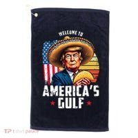 Welcome To Americas Gulf Funny Donald Trump Golf Towel thumb 0