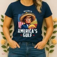 Welcome To Americas Gulf Funny Donald Trump Women's T-Shirt thumb 2