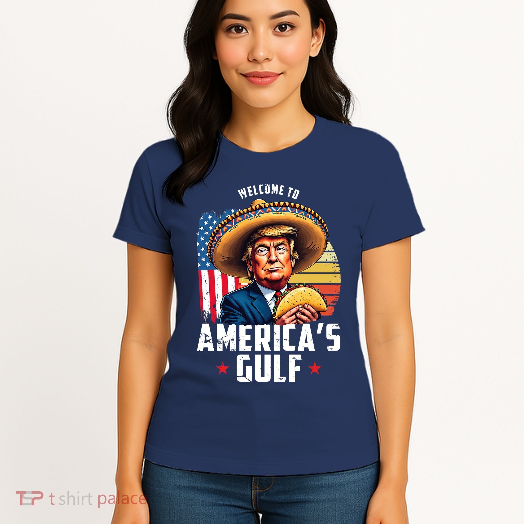 Welcome To Americas Gulf Funny Donald Trump Women's T-Shirt