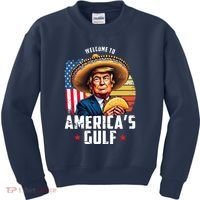 Welcome To Americas Gulf Funny Donald Trump Kids Sweatshirt thumb 0