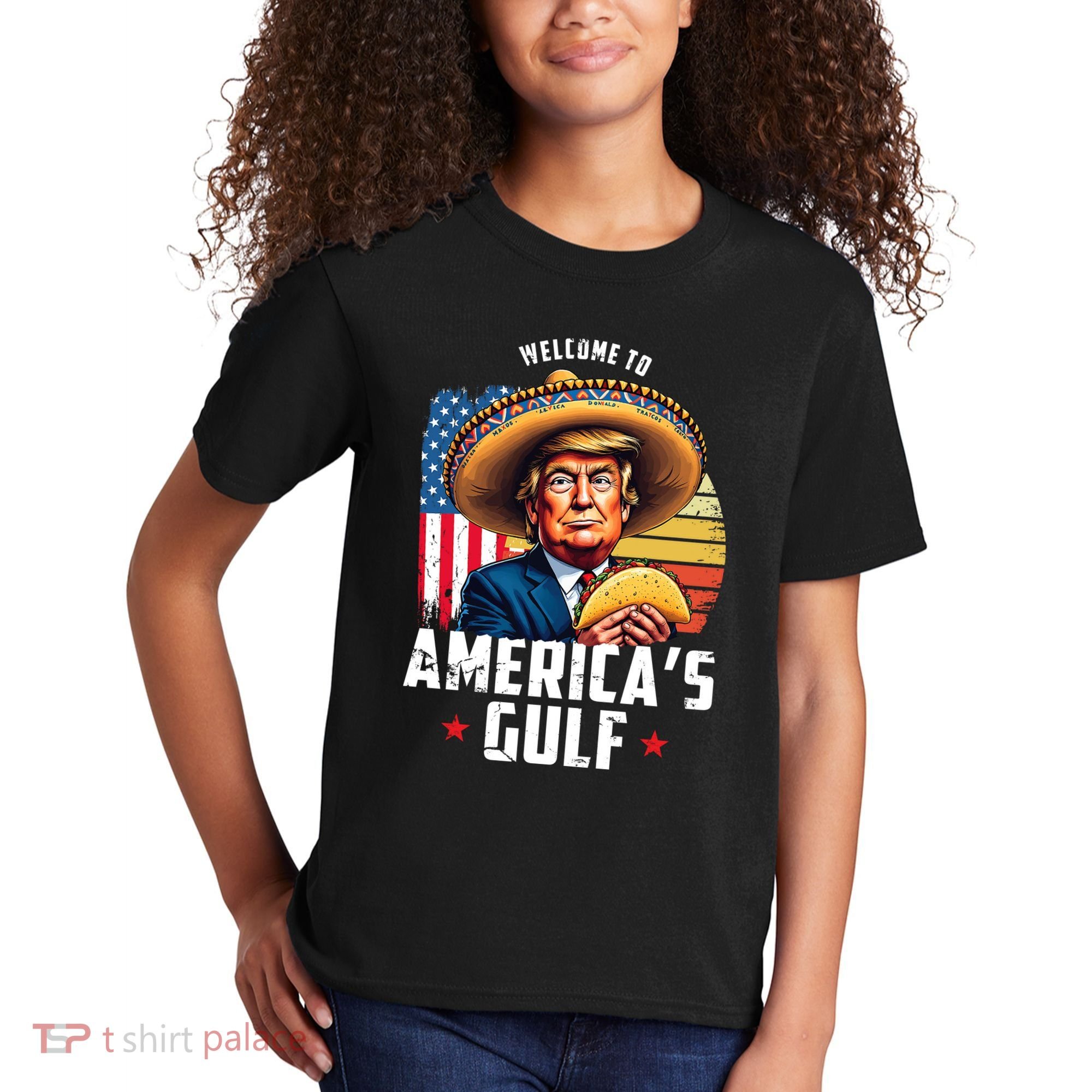 Welcome To Americas Gulf Funny Donald Trump Kids T-Shirt