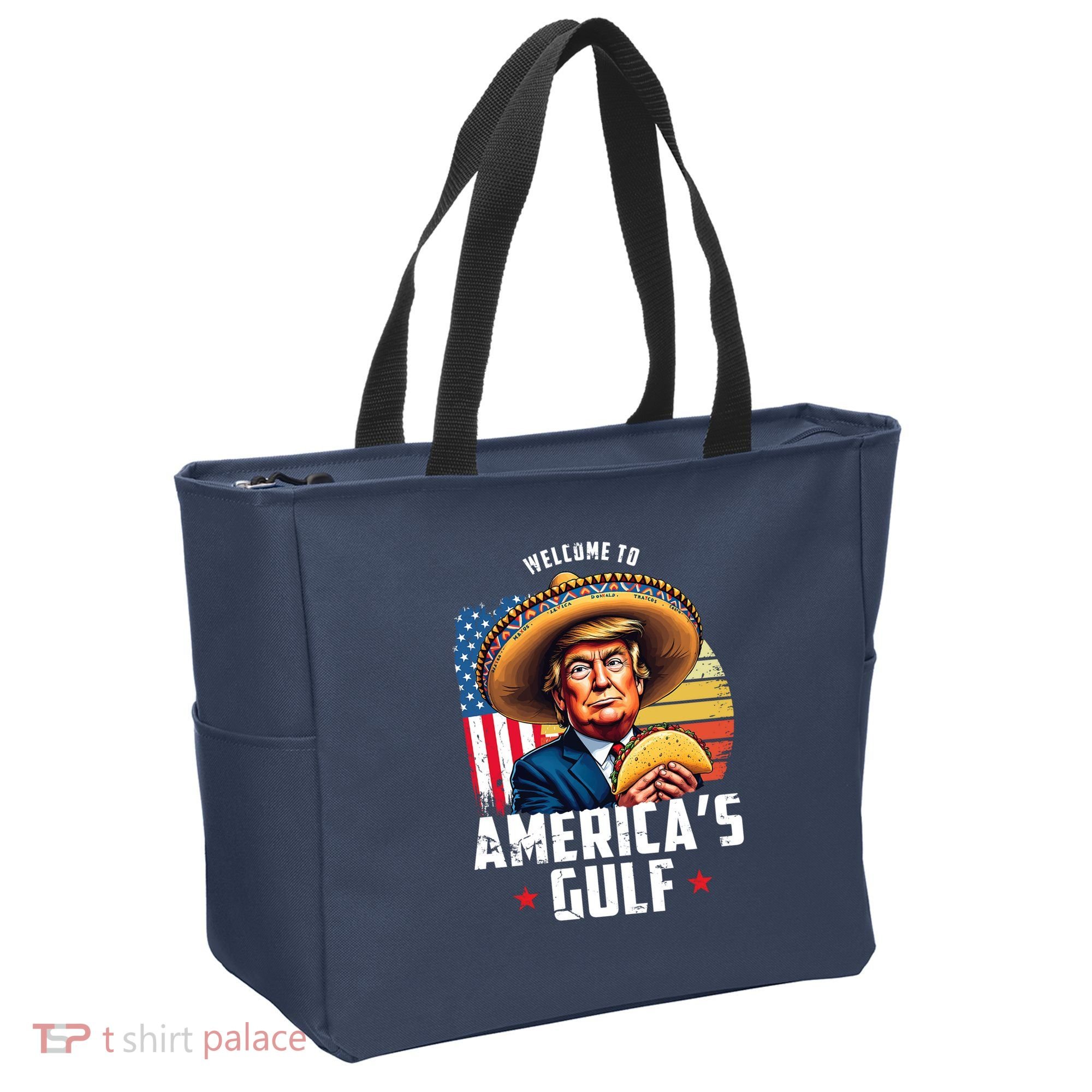 Welcome To Americas Gulf Funny Donald Trump Tote Bag