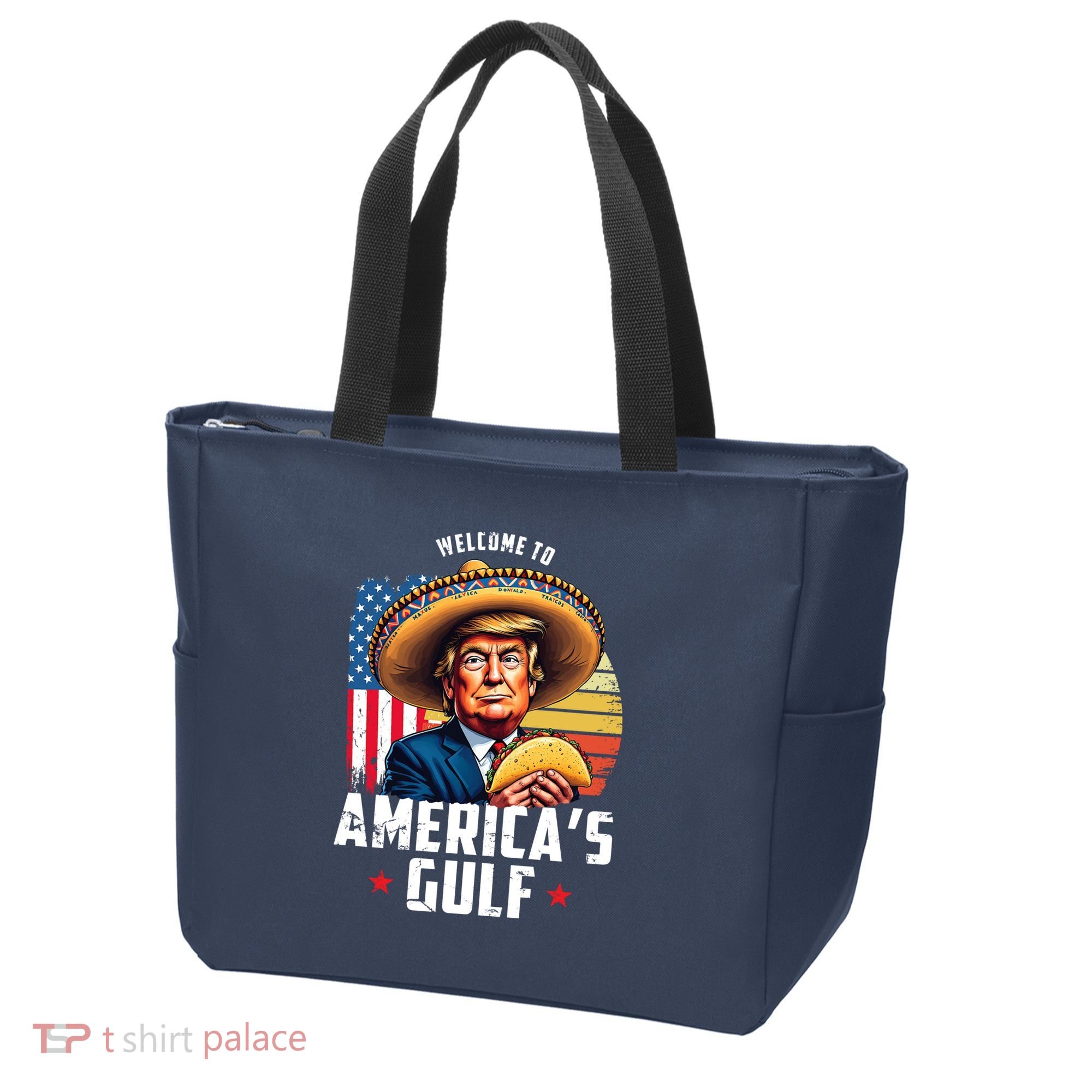 Welcome To Americas Gulf Funny Donald Trump Tote Bag