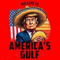 Welcome To Americas Gulf Funny Donald Trump Santa Hat thumb 1