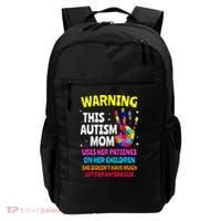 Warning This Autism Mom Patience Awareness Backpack thumb 0